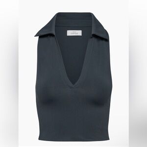 Aritzia Contour Cropped Polo Tank – Sculpting Fit